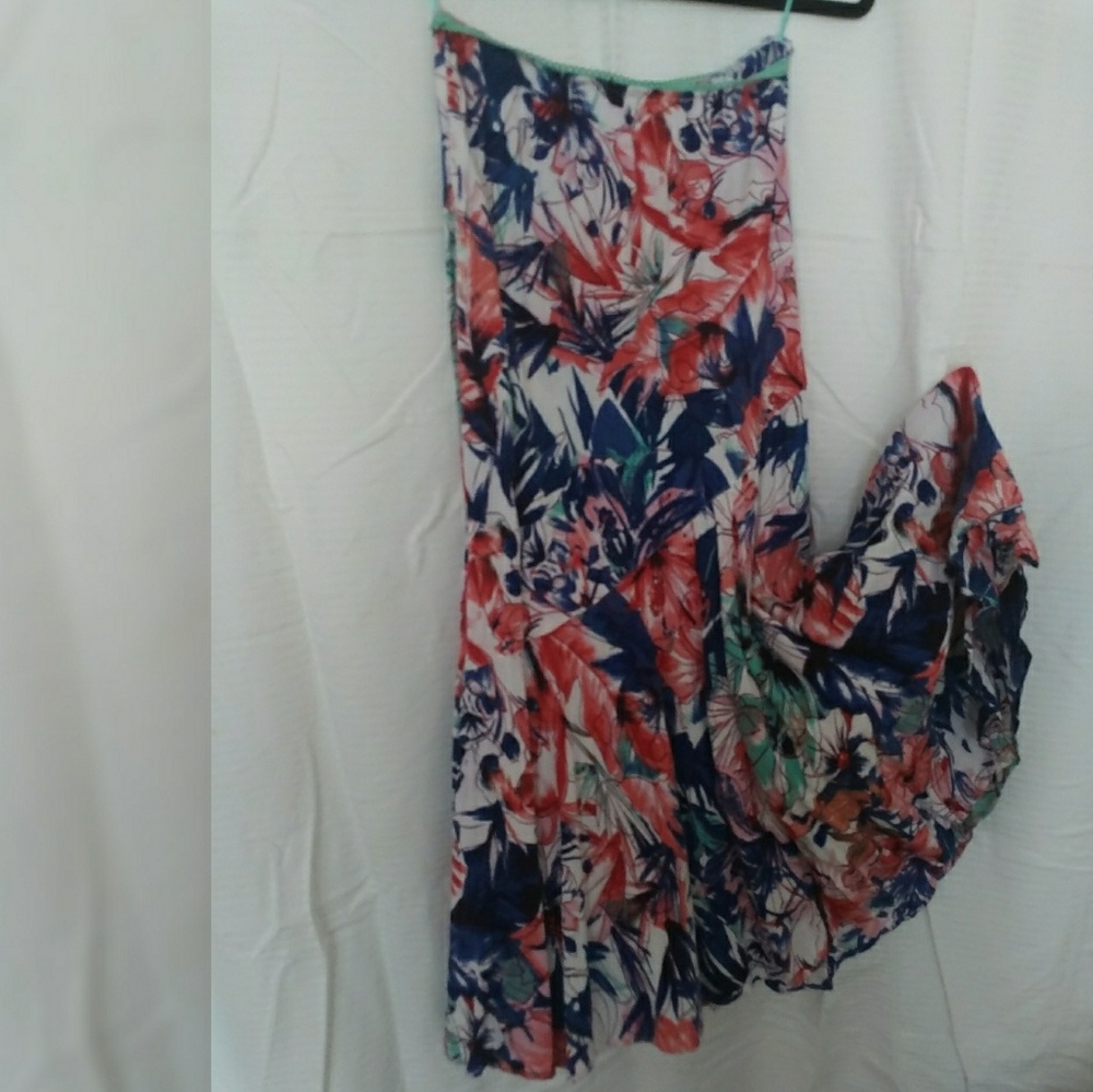 Red, White and Blue Fun Pattern Skirt, Size S